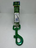 Secure the Pooch Patented Nekleash Emerald Green MTL Italian One of Kind Dual Use Convertible Key Lanyard Dog Leash