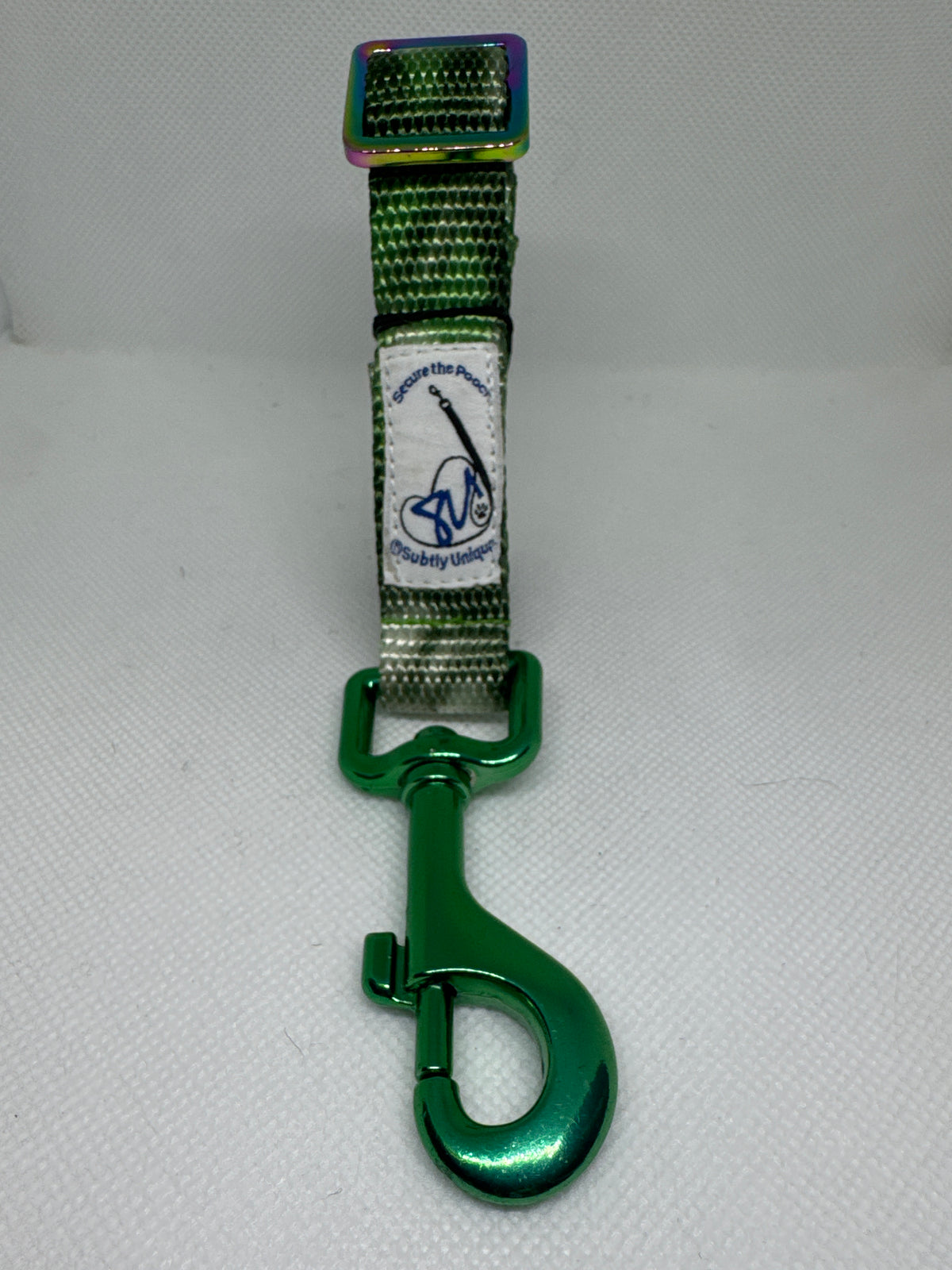 Secure the Pooch Patented Nekleash Emerald Green MTL Italian One of Kind Dual Use Convertible Key Lanyard Dog Leash