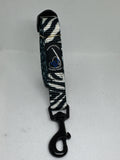 Zebra Secure the Pooch Dual Use Nekleash key lanyard -pet leash in one !! Mini hook