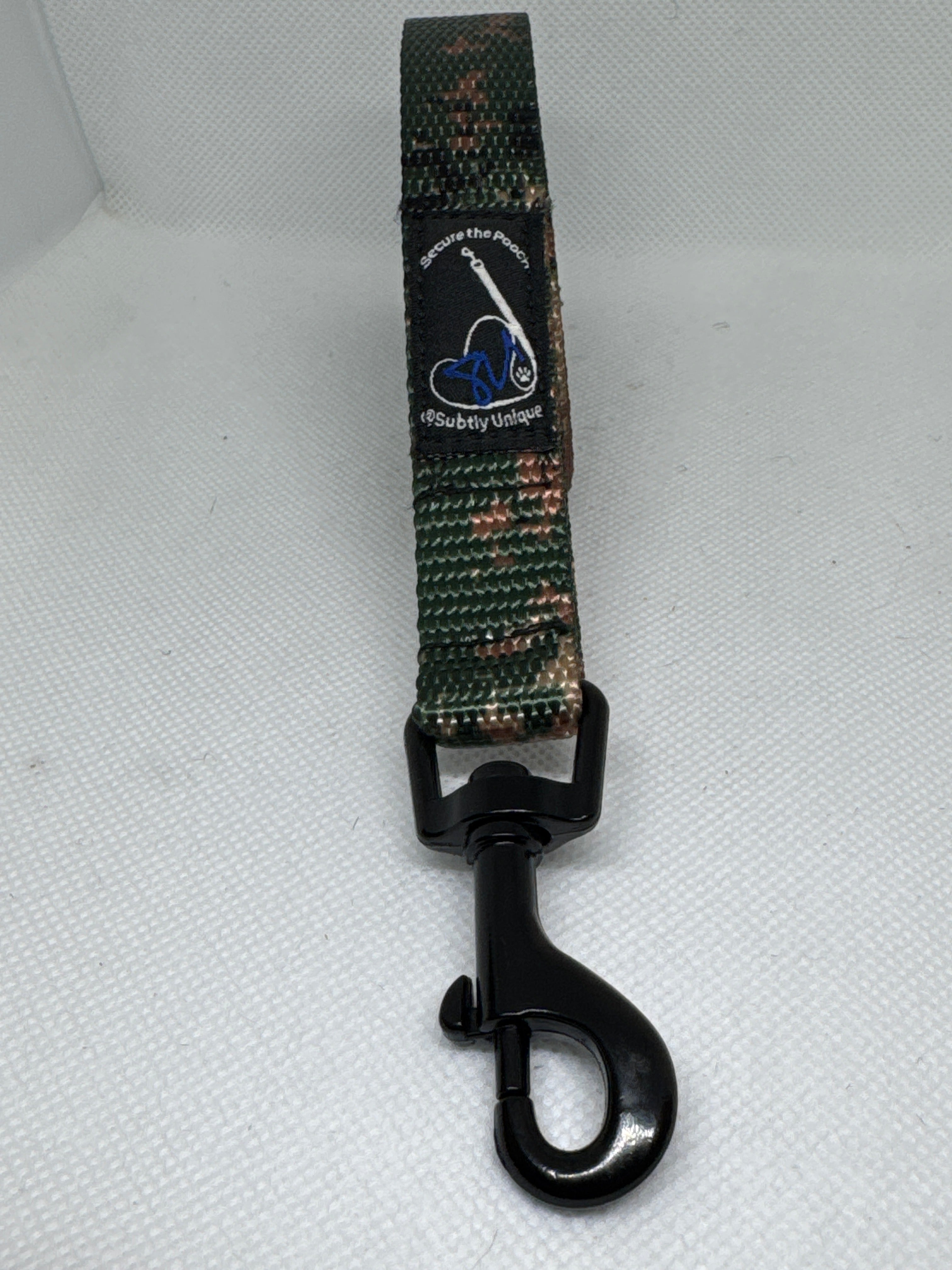 Urban sideways rain Camo Secure the Pooch nekleash by Subtly Unique mini hook