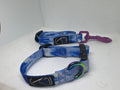 Exclusive Secure the Pooch Set Small blu porc pnk mtl Adjustable Collar