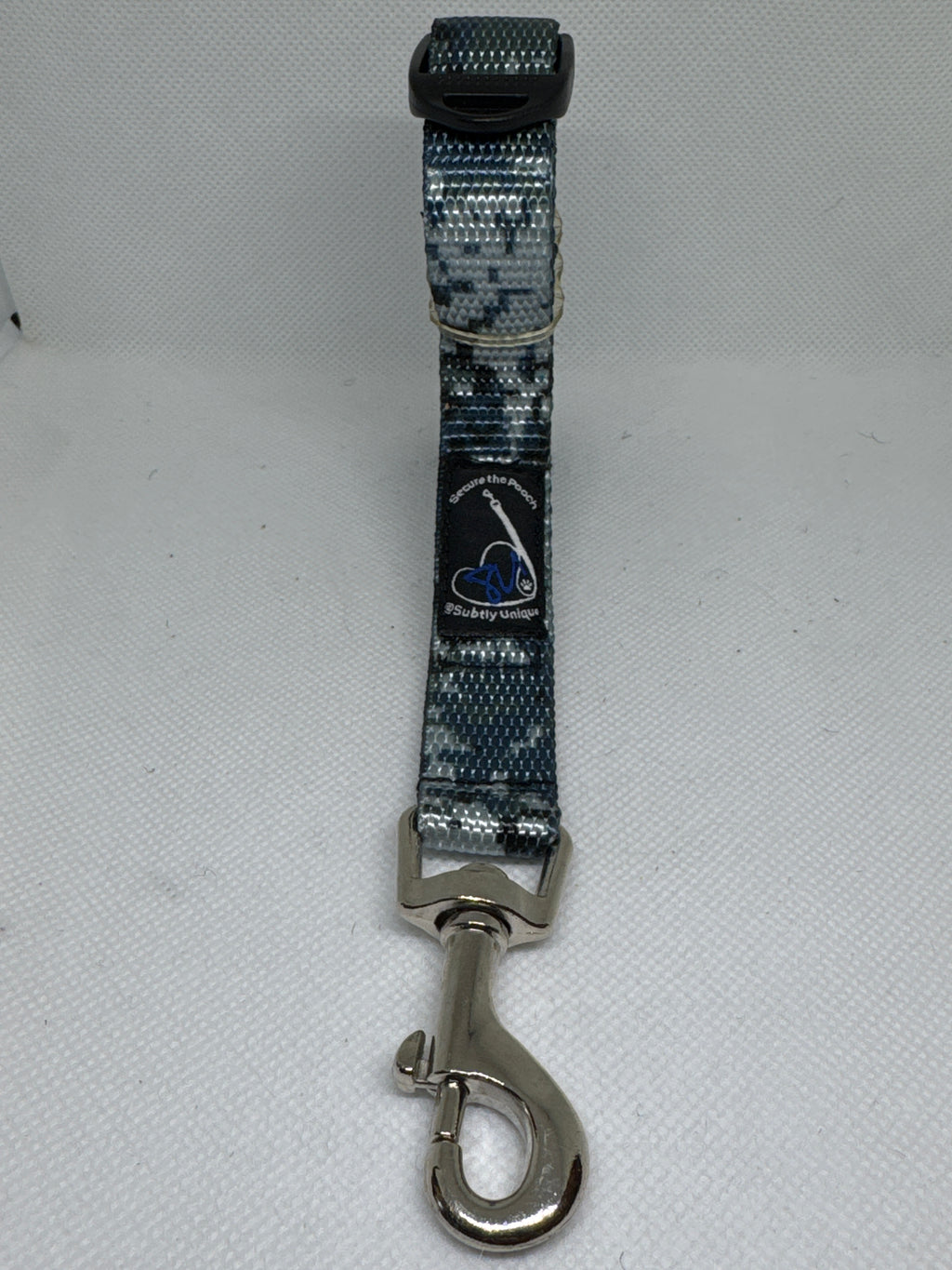 Blu Urban Camo Secure the Pooch nekleash by Subtly Unique svr mini hook