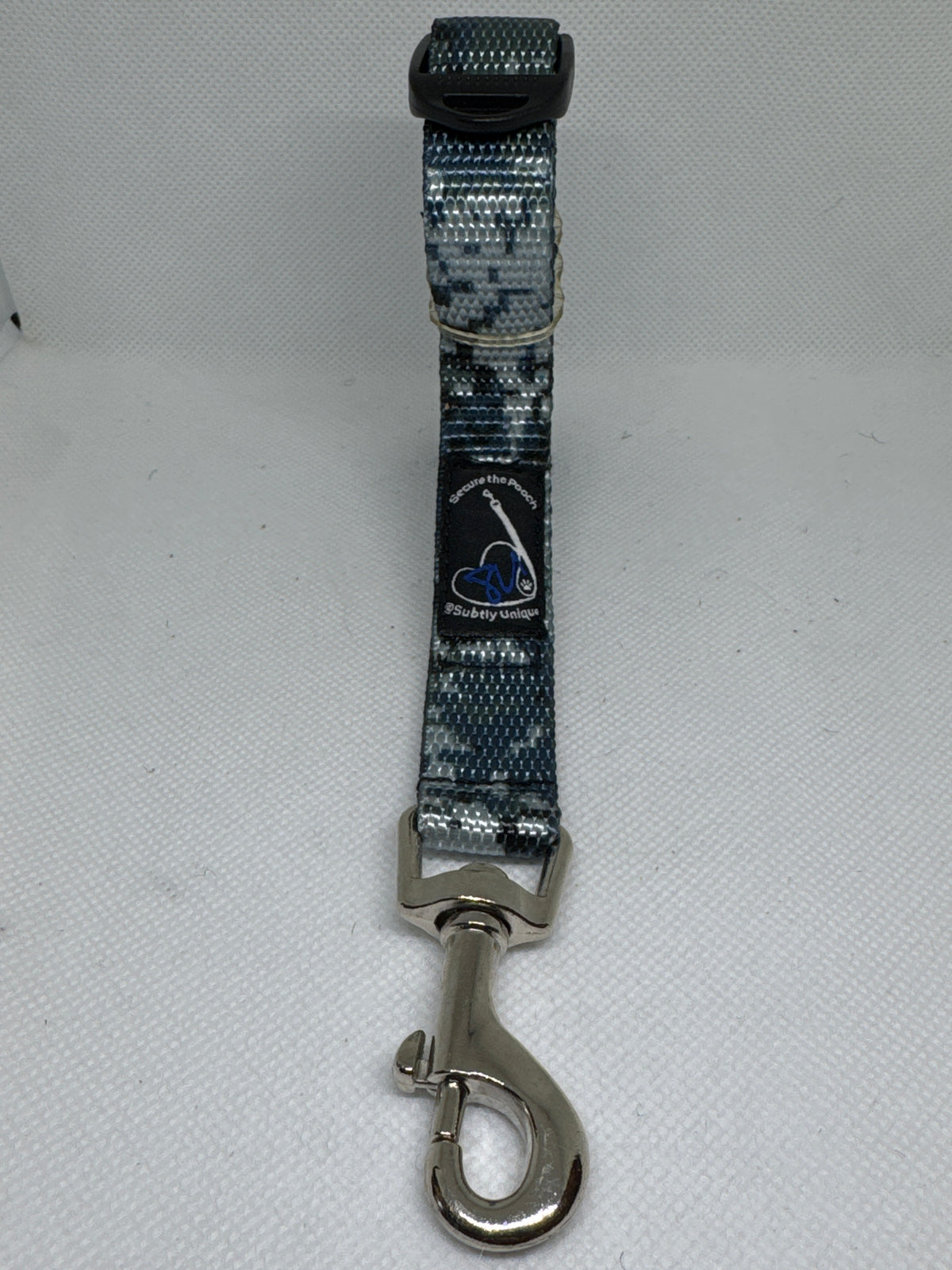 Blu Urban Camo Secure the Pooch nekleash by Subtly Unique svr mini hook