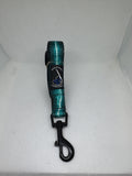 Turquoise Lightning Secure the Pooch Nekleash convertible key lanyard dog leash mini hook