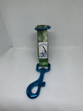 Emerald Green Blu Metal Dual Use  Secure the Pooch Patented NekLeash Converts from Key Lanyard to Dog Leash in Seconds !!!!