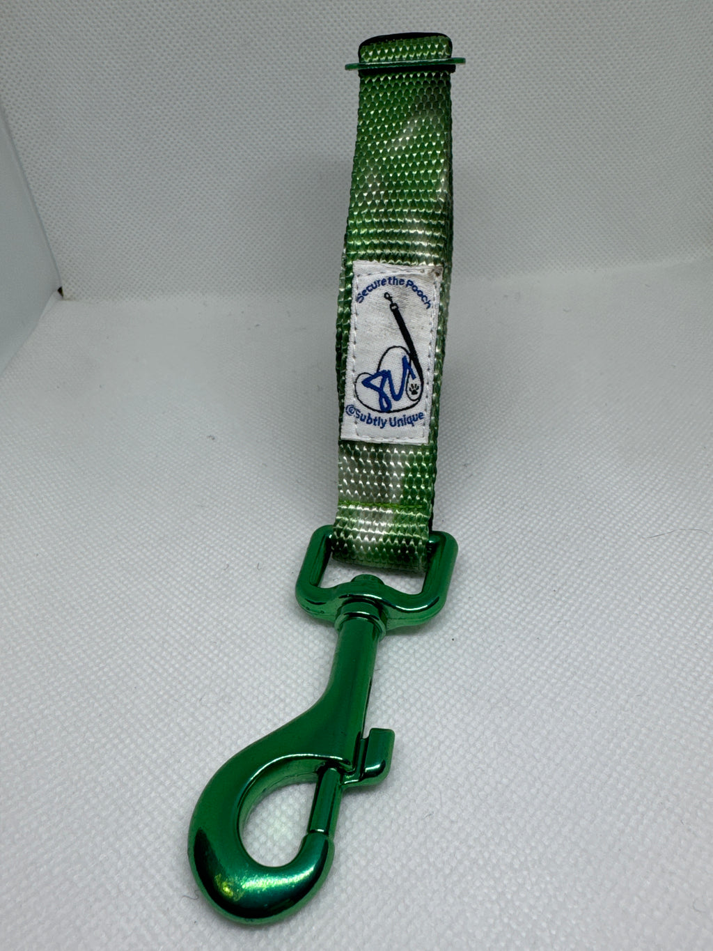Secure the Pooch Patented Nekleash Emerald Green MTL One of Kind Dual Use Convertible Key Lanyard Dog Leash