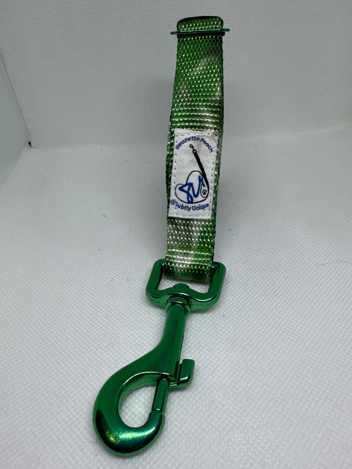 Secure the Pooch Patented Nekleash Emerald Green MTL One of Kind Dual Use Convertible Key Lanyard Dog Leash