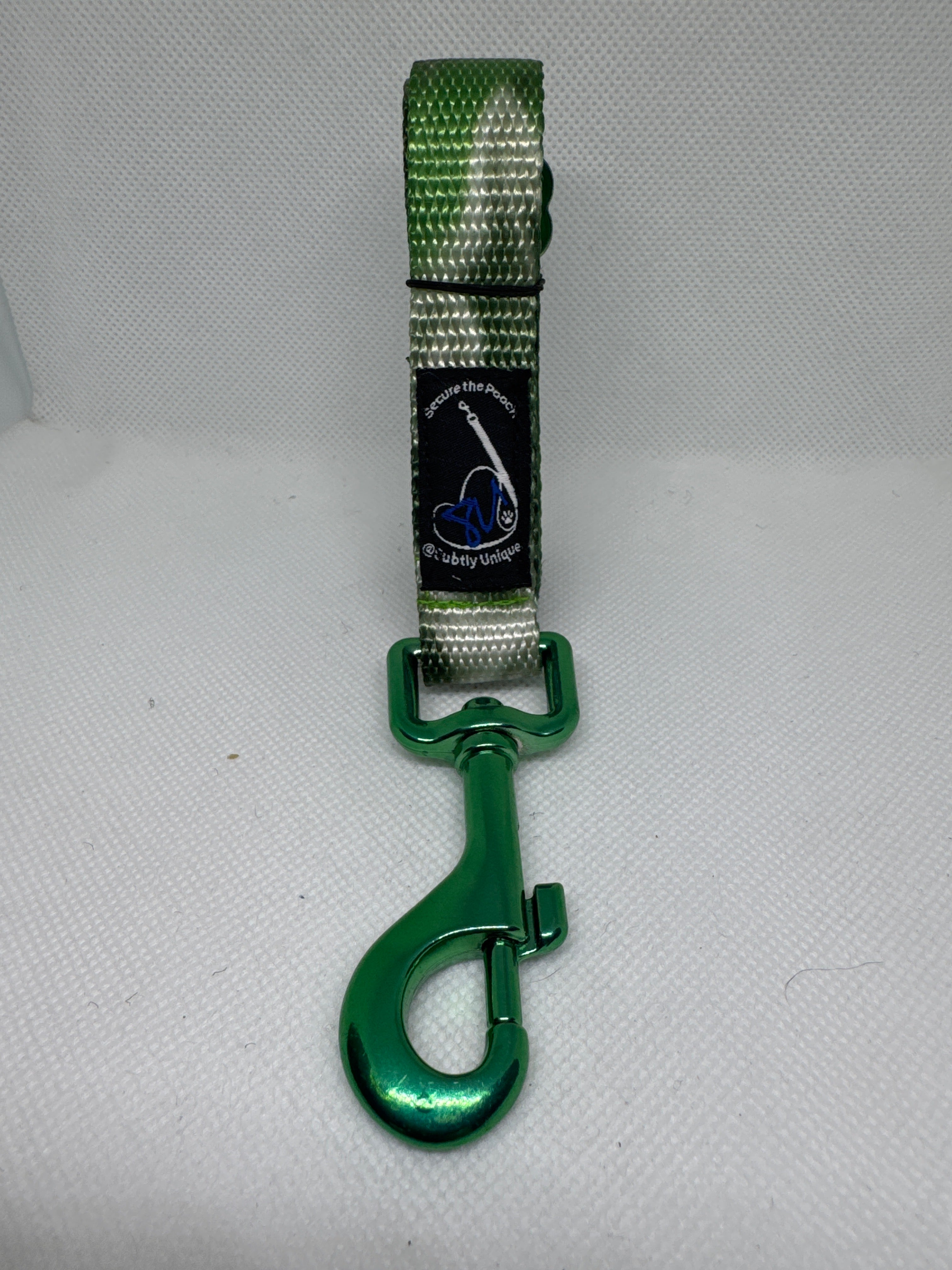Secure the Pooch Patented Nekleash Emerald Green MTL One of Kind Dual Use Convertible Key Lanyard Dog Leash