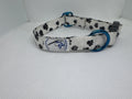 Paws Secure the Pooch dog collar med to small size adjustable Blu Metal