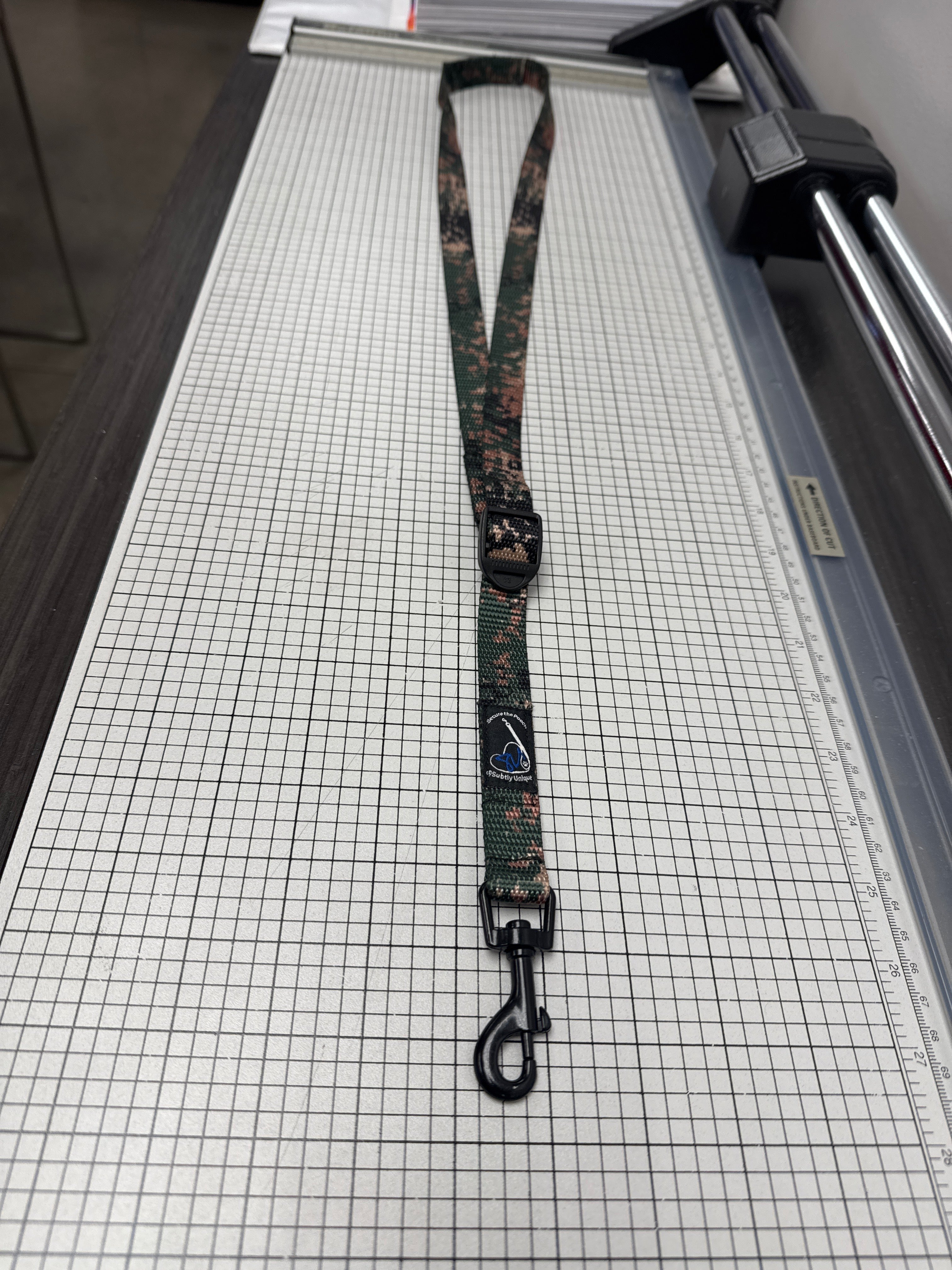 Urban sideways rain Camo Secure the Pooch nekleash by Subtly Unique mini hook